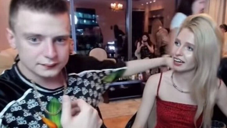 Mellstroy with blonde woman at event